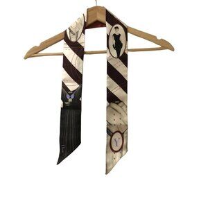 DIOR/ChristianDior Mitzah - Cream Bordeaux Multi Scarf